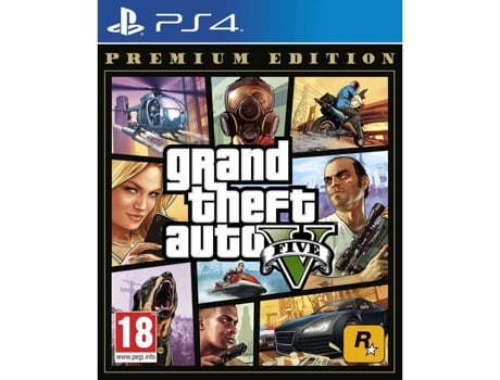 Jogo Ps4 Rockstar Games Gta V Edição Premium Disco