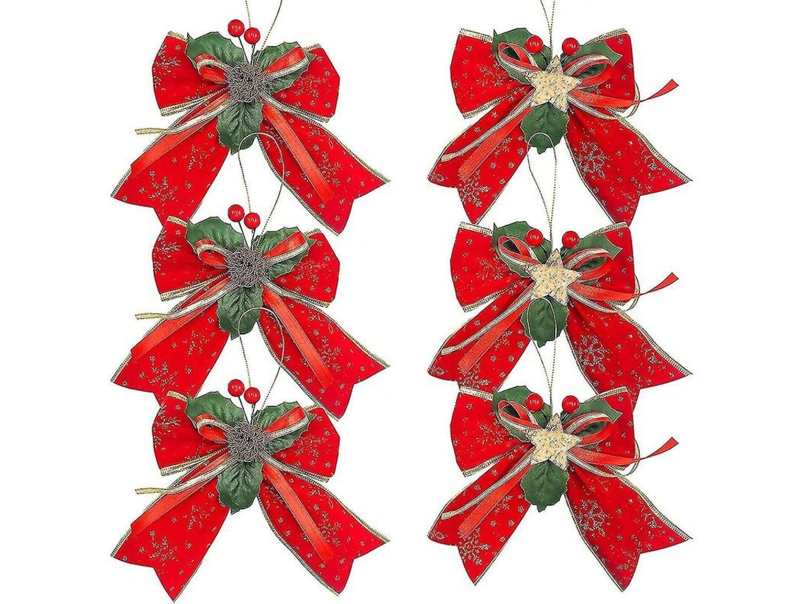 Lindo Laço De Fita De Natal Em Tartan Vermelho E Preto - Decoração De Arvore, Presente E Casa