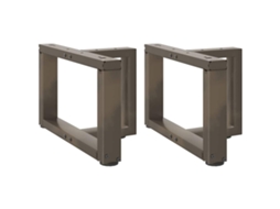 Vidaxl Pés Para Mesa De Centro Em Forma De T, 2 Peças, Preto, 40x25x(30-31) Cm, Aço