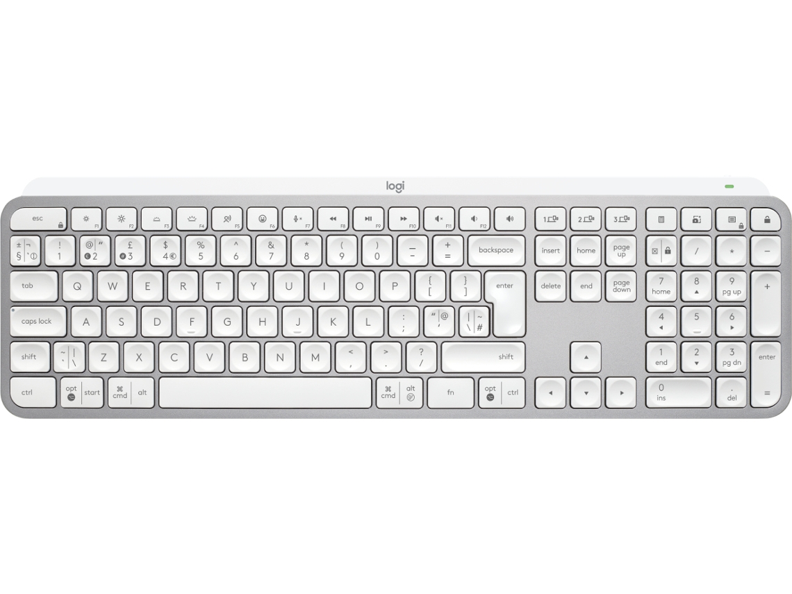 Teclado Logitech Alumínio,Branco