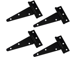 Dobradiça Triangular Reforçada Em T, 4 Peças, 10 Cm, 4 Polegadas, Preto, Para Esmerilhadeira Angular, Para Madeira