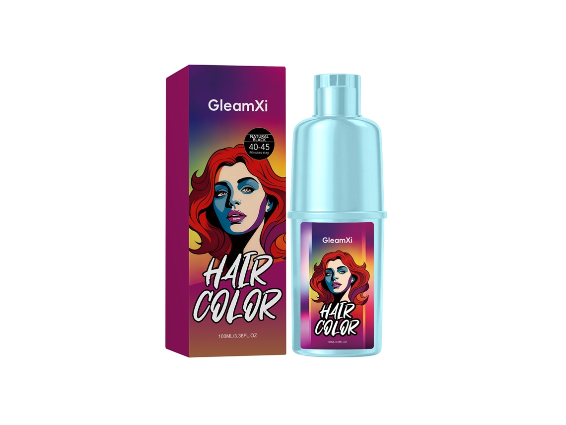 Tinta de Cabelo Gleamxi Preto Natural Fácil