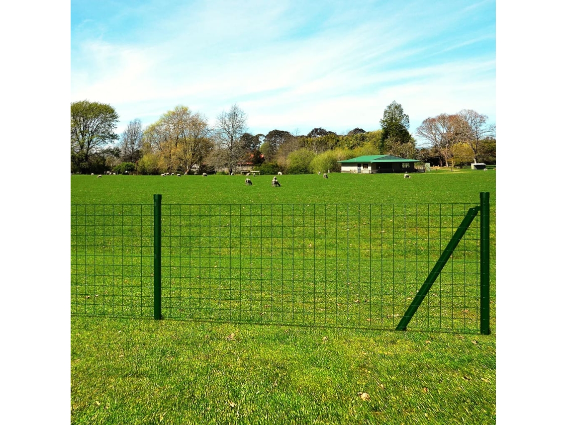 Vidaxl Cerca 25 X 1,5 M Aço Verde