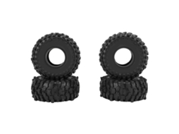 Mali 4 Pneus de Borracha para Crawler Rc 1.9 Polegadas com Inserto de Espuma para Carro Rc 1/10 Scx10 Preto