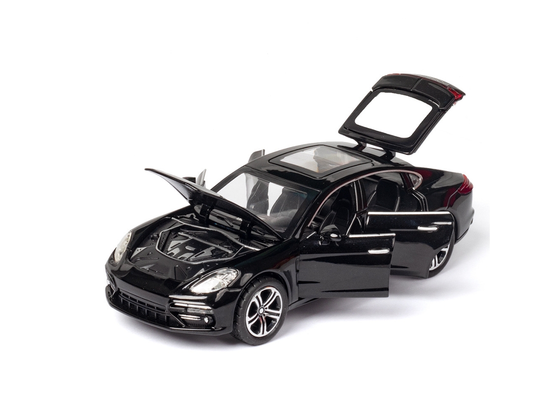(preto) Miniatura Do Carro Esportivo Porsche Panamera Em Escala 1:32, Feita De Liga Metálica.