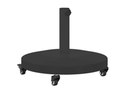 Conjunto 1 Base Para Chapéu De Sol Vidaxl Preto Aço (48 X 48 X 32 Cm)