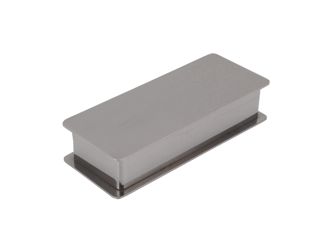 Porta Palitos de Dentes LAXISCREED Inox Retangular com Tampa Prata