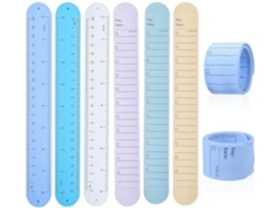 Pulseiras de silicone reutilizáveis e desligadas para agendas, tarefas e estudos, pacote com 6 unidades.