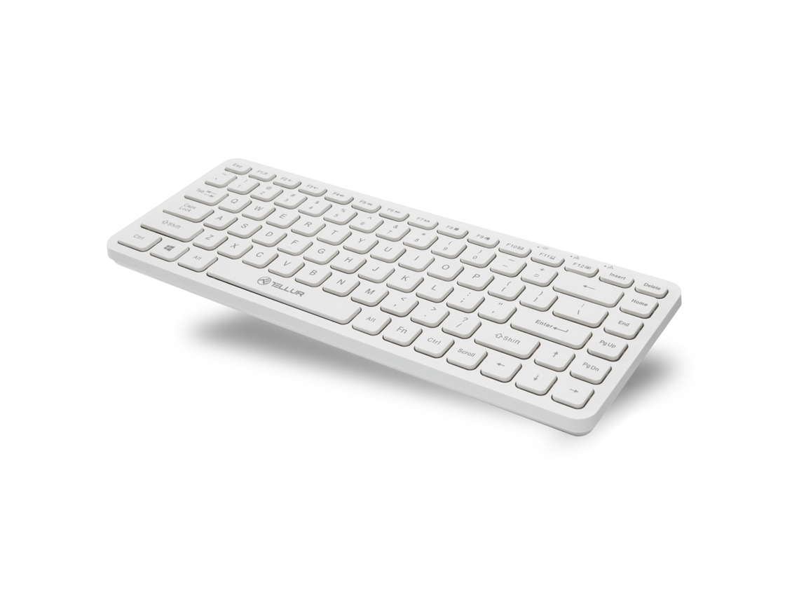 Sem Fio Mini Teclado Branco TELLUR