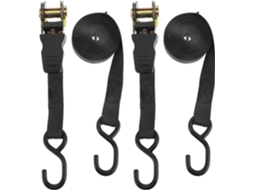 Conjunto De Cintas De Fixação Em Poliéster Preto E Ferro Com Tensores Para Aperto.