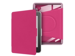Capa para Kobo Clara Bw 6 Polegadas SIURN com suporte ajustável em 360 graus vermelha (n365)