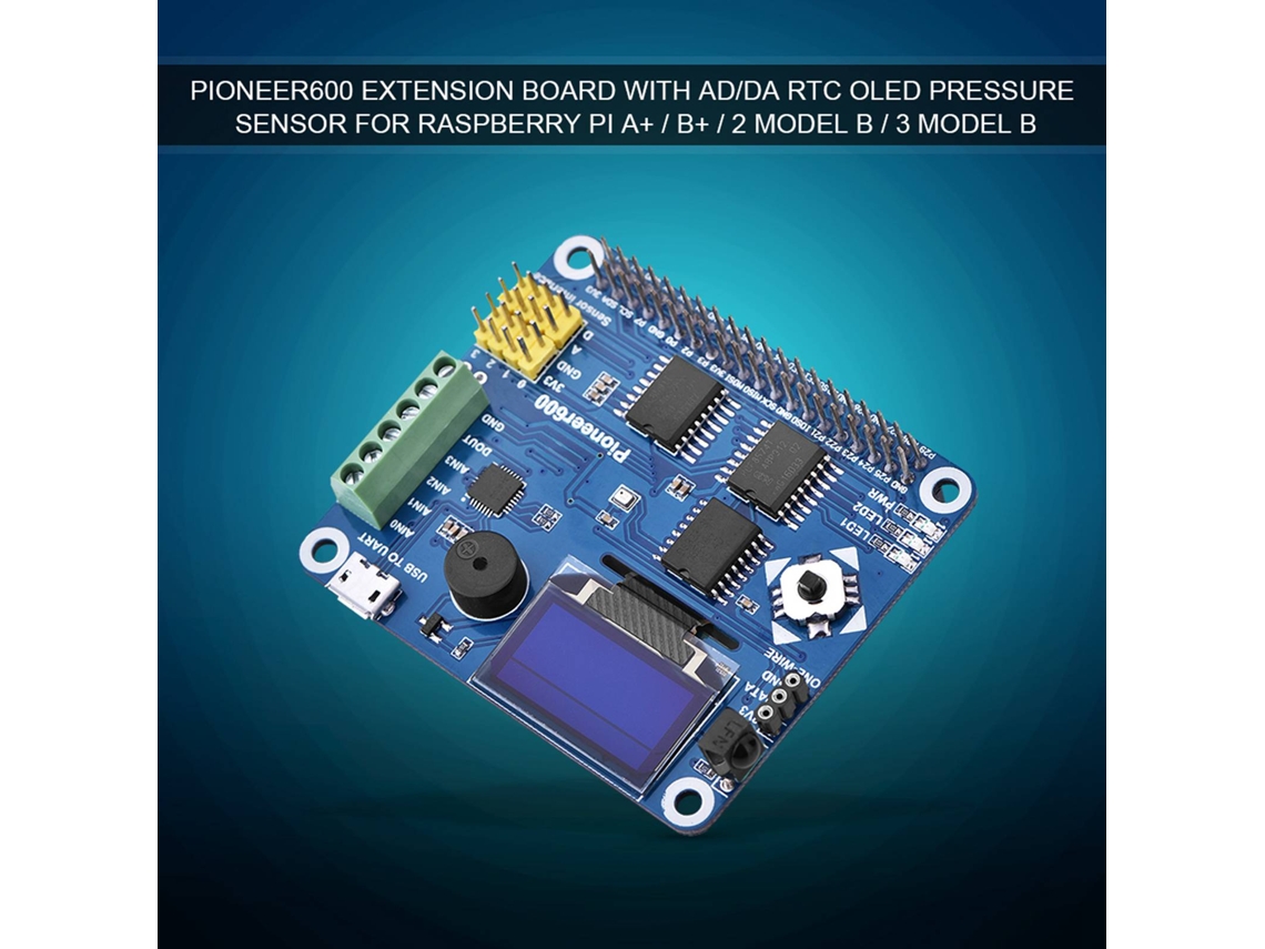 Placa De Expansão (conversão Ad Da Relógio Rtc Display Oled) Para Rpi A+ B+ 2 B 3 B