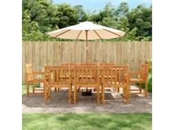 Vidaxl 9 Pcs Conjunto de Jantar para Jardim Madeira de Acácia Maciça