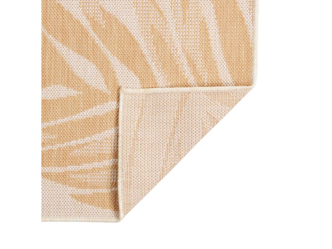 Tapete De Tecido Plano Para Exterior 160x230 Cm Padrão Folhas Lovely Home