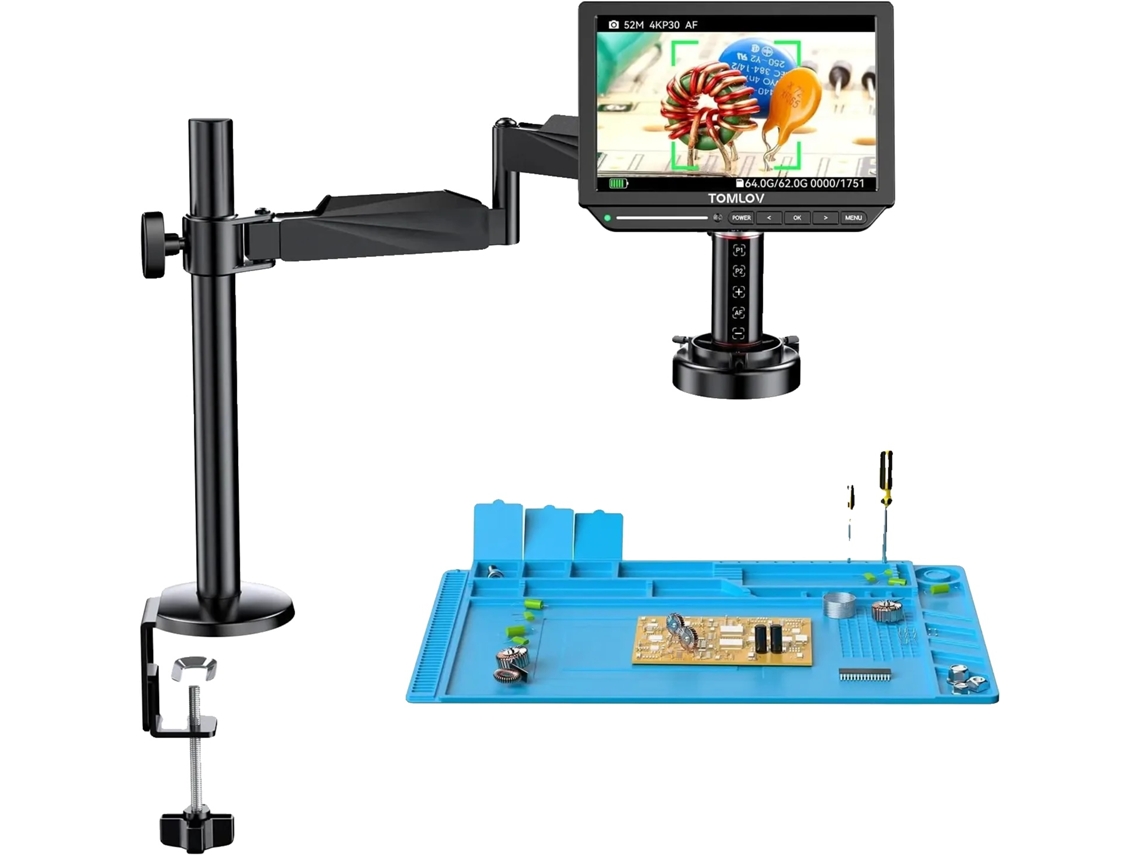 Microscópio Digital, Resolução 4k, 2000x De Ampliação, Tela De 8 Polegadas, Saída Hdmi, Recurso De Autofoco