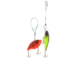 Isca De Pesca Dura 2 Peças Com Gancho Triplo