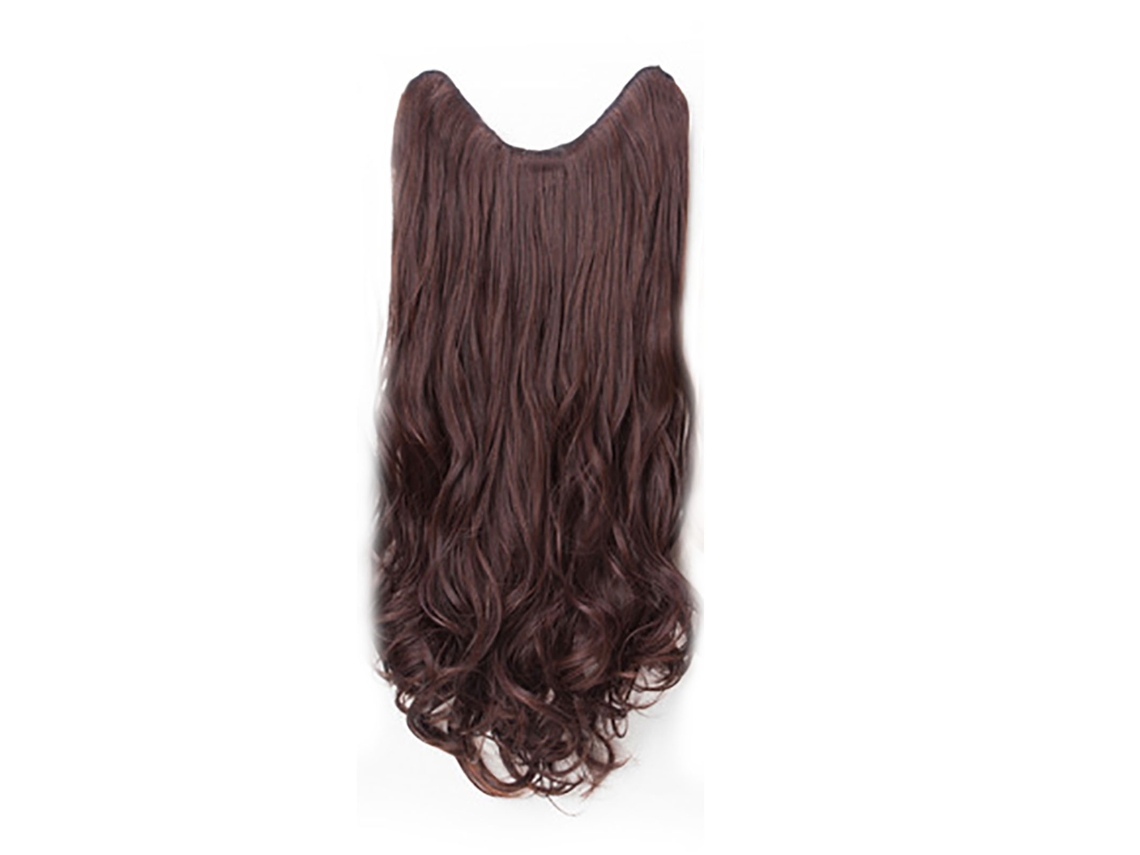 Aplique de cabelo sintético castanho escuro universal 2026 para mulheres