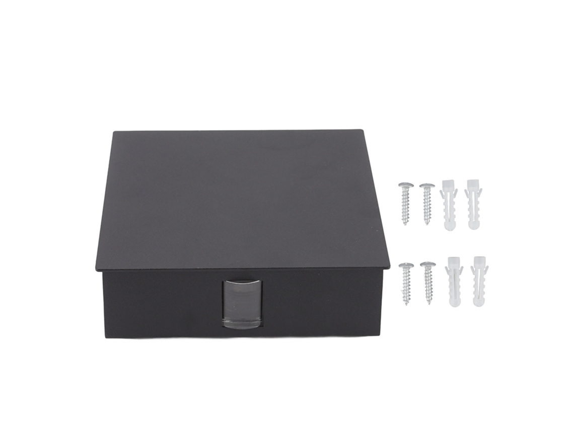 Aplique de Parede Led Alumínio 6w Quadrado Branco Quente Impermeável Decorativo 85 265v | S/MARCA