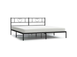 Bed Frame, Bed Frames Vidaxl Preto Aço (183 X 213 Cm)