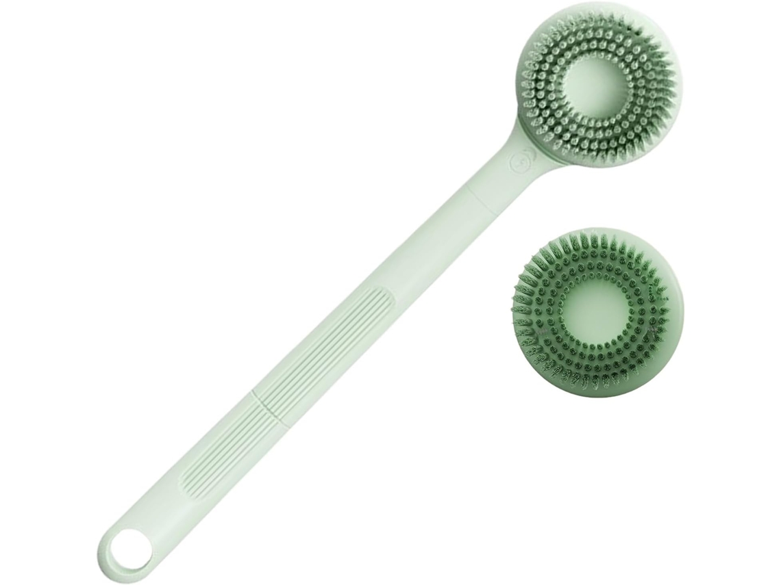 Escova Corporal Elétrica Esfoliante Automático De 2-velocidades, Escova De Banho Rotativa Recarregável Com Cabo Longo