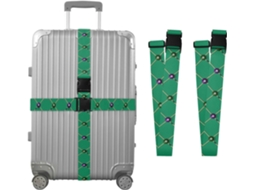 Conjunto De 2 Cintas Ajustáveis Para Malas Com Fivelas, Verdes