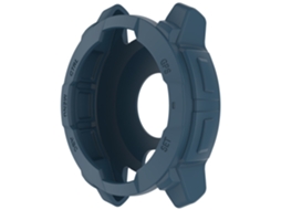 Capa Protetora Compatível Com Garmin Instinct E 45mm, Em Tpu. Azul Hexinyigjly