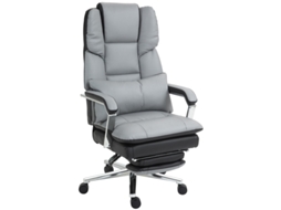 Cadeira De Escritório Ergonômica Regulável 63x71x123–129cm, Cinza Claro/preto