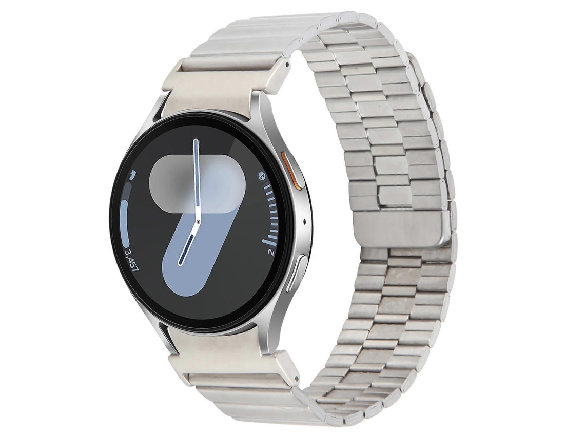 Pulseira De Metal Com Fecho Magnético De Bambu Para Samsung Galaxy Watch 7 / 6 / 5 / 4