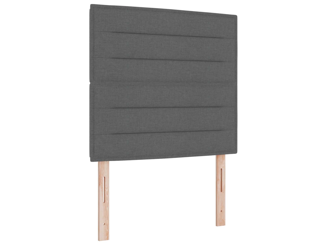 Cabeceira Led com Fitas Led Manual Cinza Escuro 100cm Tecido MAISON EXCLUSIVE