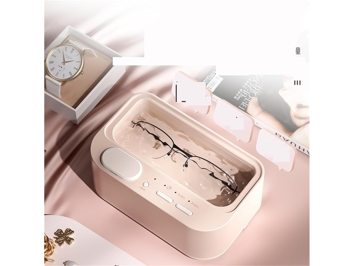 Limpador Ultrassônico Portátil JYTGALX para uso doméstico, 48khz, 350ml (rosa)