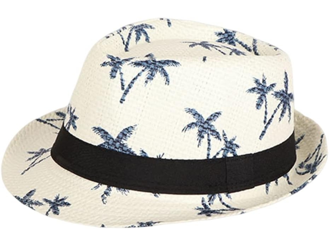 Chapéu De Palha, Chapéu De Praia Com Estampa Panamá, Chapéu De Sol, Branco Leitoso, Tamanho Único