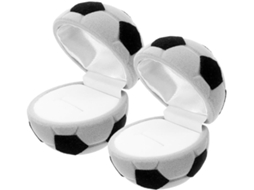 Conjunto de 2 Caixas Veludo GOKOCO formato futebol americano para joias design delicado