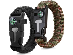 Pulseira de Sobrevivência, Kit de Resgate com Cordão BRILVIBERA