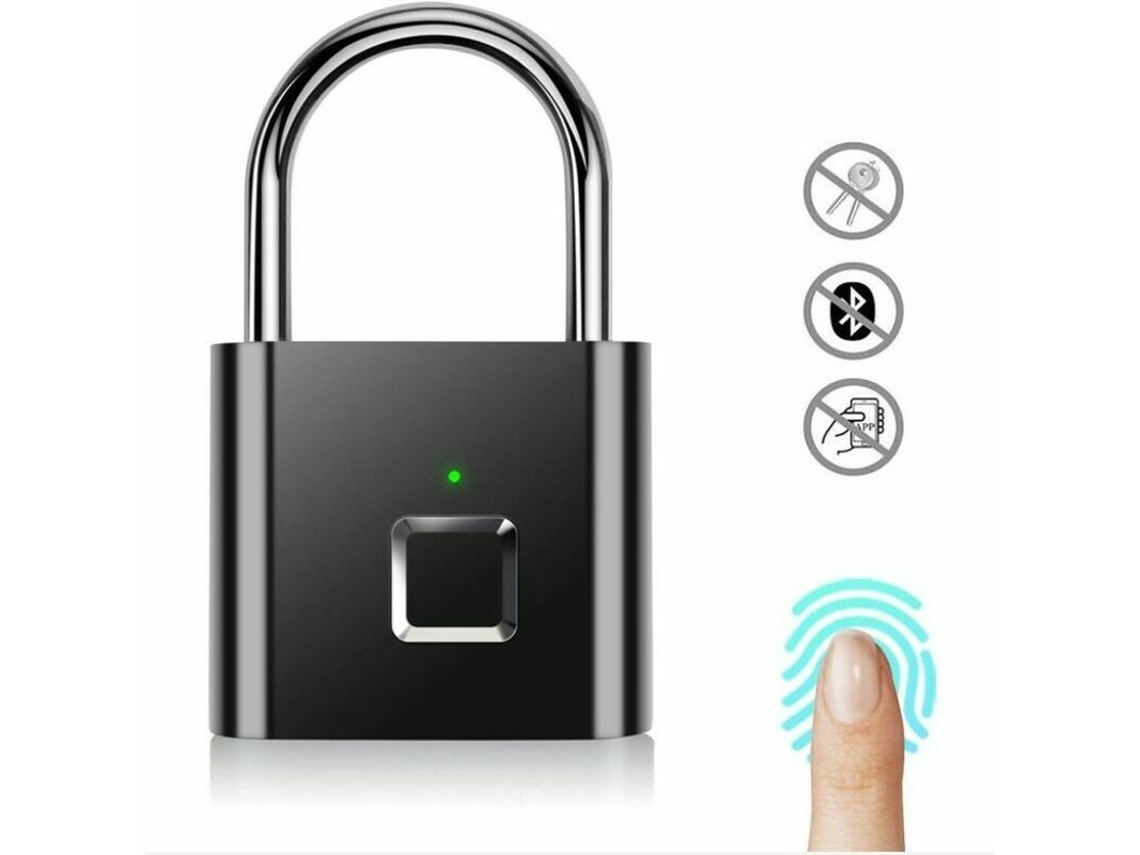 1 Trava de Impressão Digital, Segurança Sem Chave À Prova D'água e Recarregável Dxghc BRILVIBERA