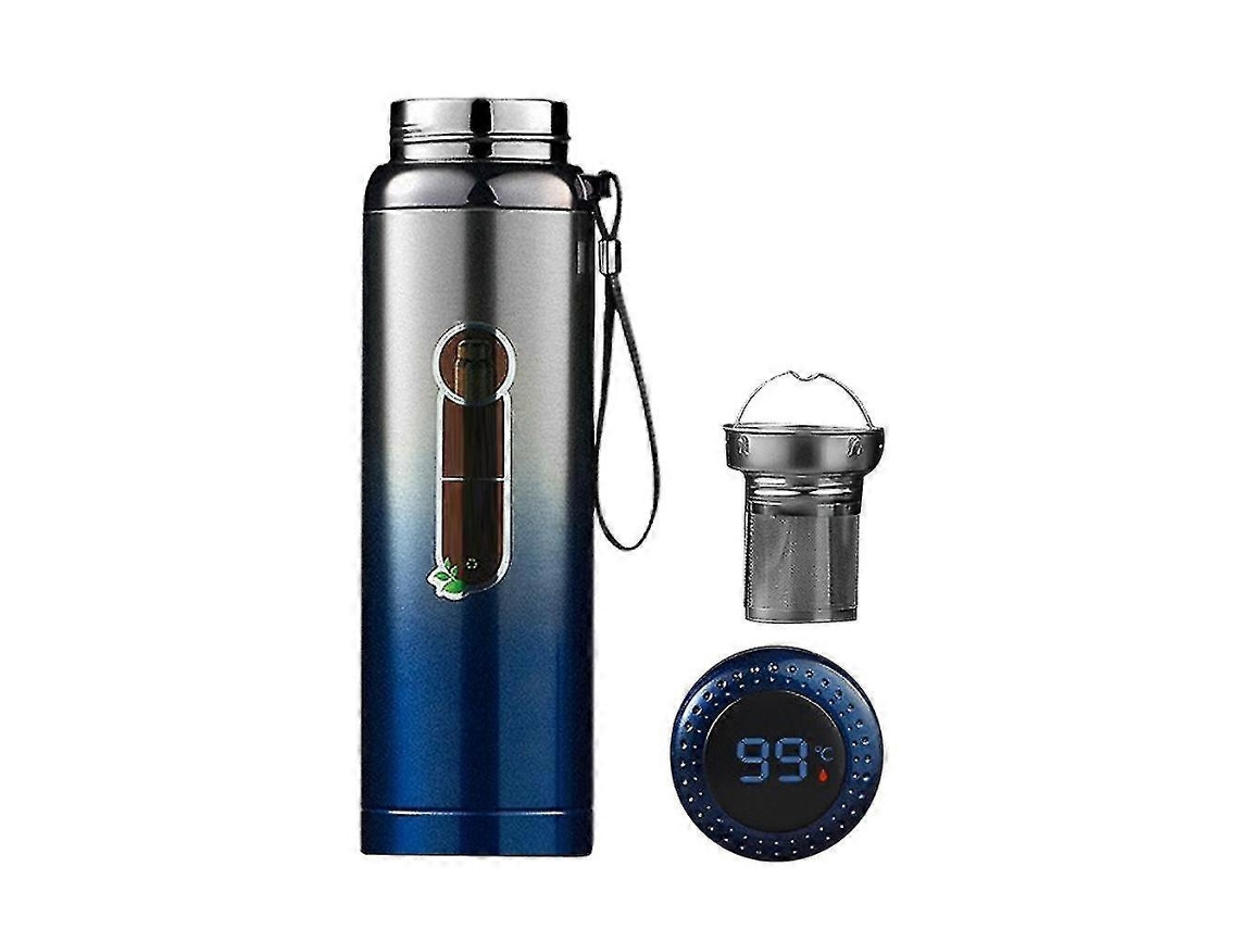 Caneca Térmica Portátil De Aço Inoxidável De 1000ml Para Casa E Escritório Com Visor De Temperatura.