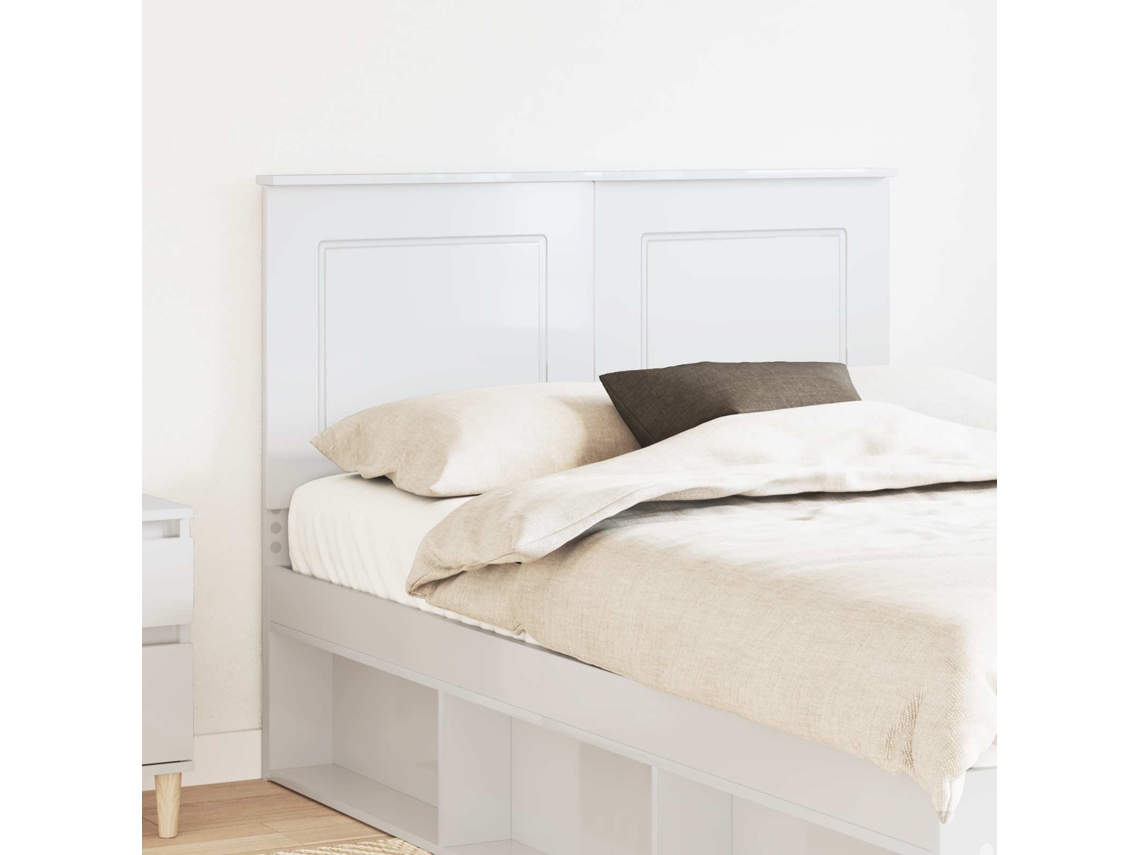 Vidaxl Cabeceira Branco Brilhante 100 Cm Madeira Engenheirada