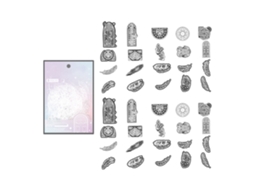 40 Adesivos Laser Pet Efeito Tridimensional para Handbook Envelopes Cartões de Presente Álbums de Fotos com S/MARCA