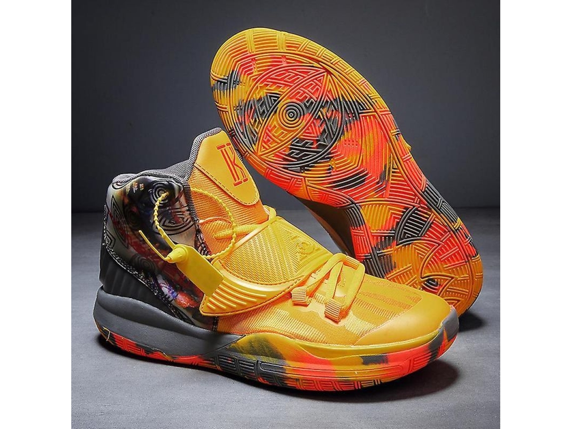 Zapatos De Basquete Para Adolescentes Antiderrapantes Altos Transpiráveis Com Proteção De Tornozelo Dht Cuarenta Amarillo Negro