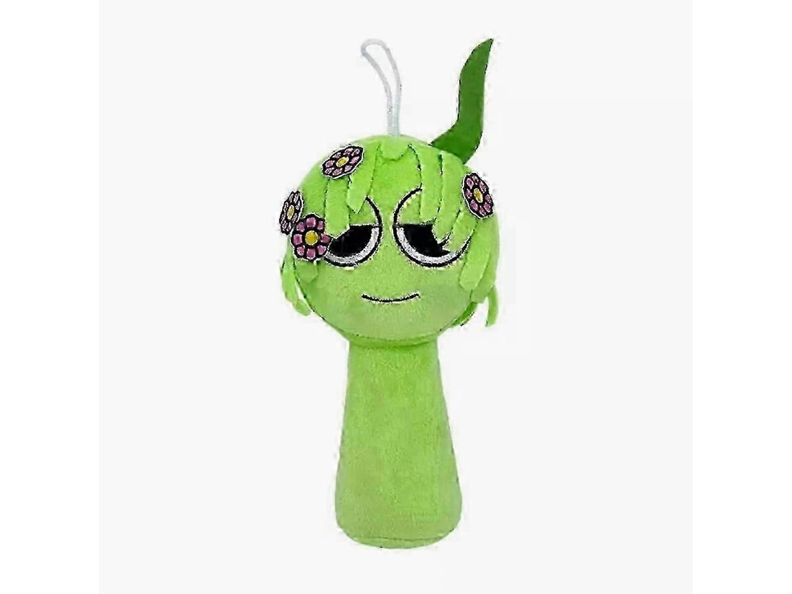 Pelúcia Sprunki Verde Com Flores 12 Polegadas, Para Crianças E Adultos, Ideal Para Presentes