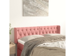 Cabecero con Alas de Terciopelo 147x16x78/88 cm Rosa