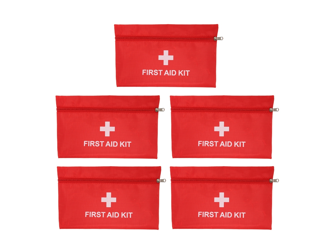 Saco de Remédios Nylon À Prova D'água 20x14cm Vermelho 5pcs