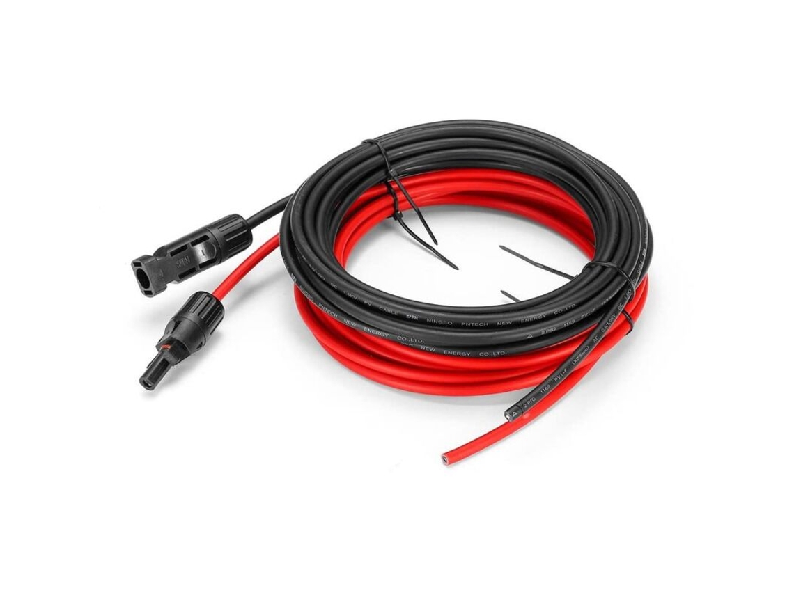 Kit de Extensão Cabo Solar 5m com Conectores Mc4 BRILVIBERA