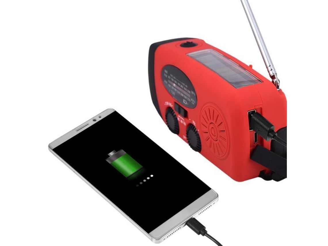 Rádio Multifuncional, Emergência, Manivela com Energia Solar, Am/fm/wb, Lanterna Led AQUAFORGE