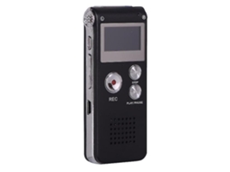 Lurelia Gravador De Voz Digital 8gb Com Usb Recarregável, Redução De Ruído, Reprodução Mp3 Para Entrevistas, Conferências - Preto