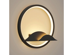 Applique Mural Preta, De Metal, Led, Moderna, 20, 25, Para Sala, Para Quarto