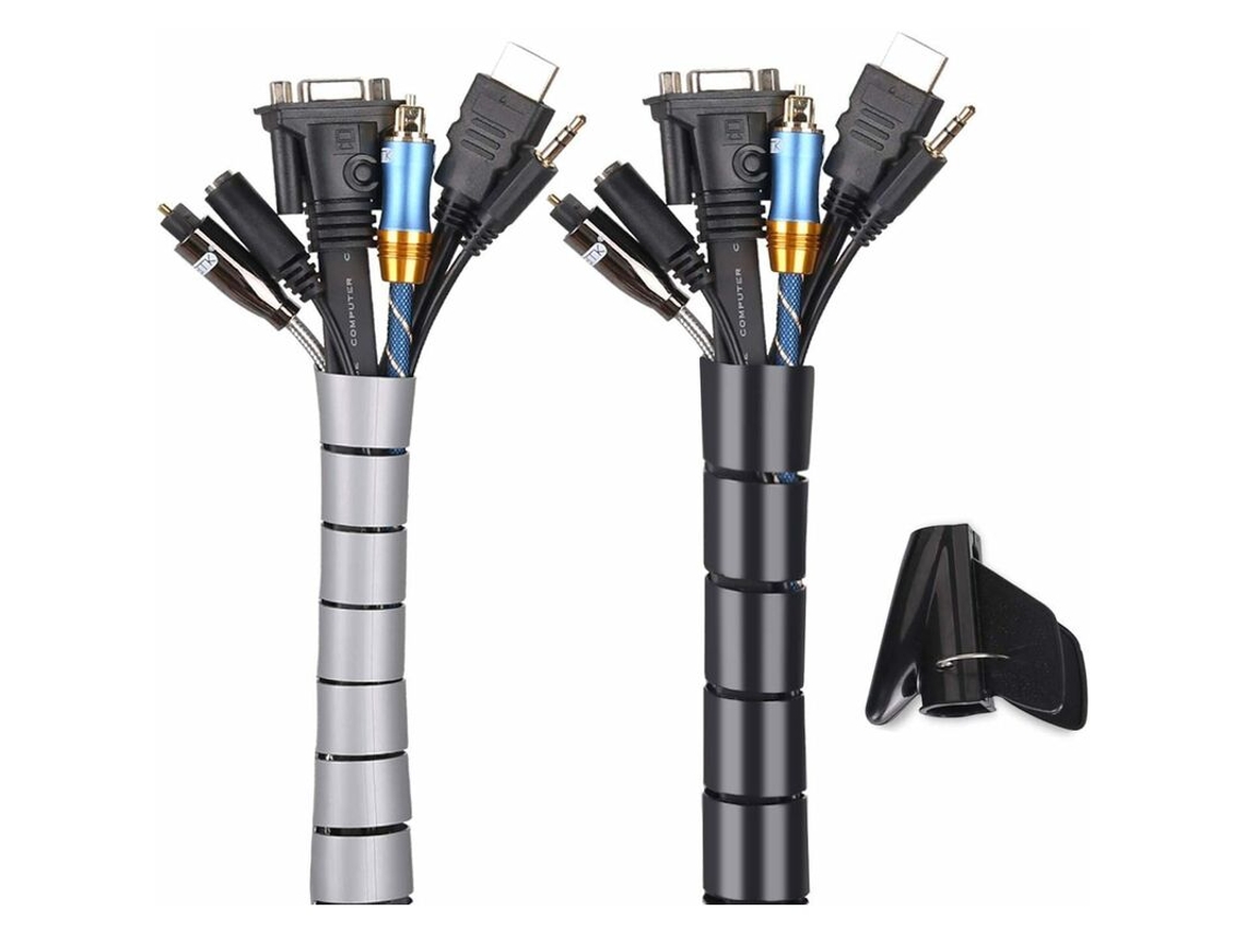 Kit de mangueiras organizadoras de cabos, proteção para carro, TV, computador, AQUAFORGE