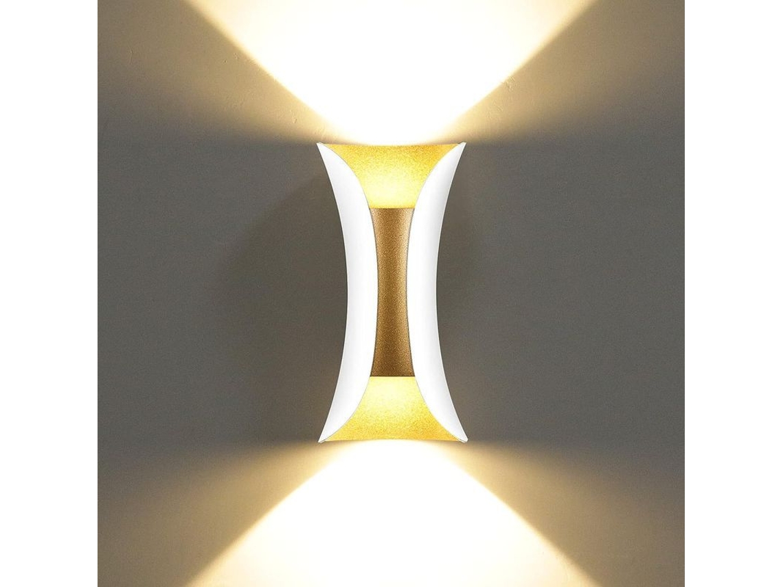 Luminária de Parede Led Moderna 10w Ip65 Alumínio Slim Interior Exterior Quarto Sala