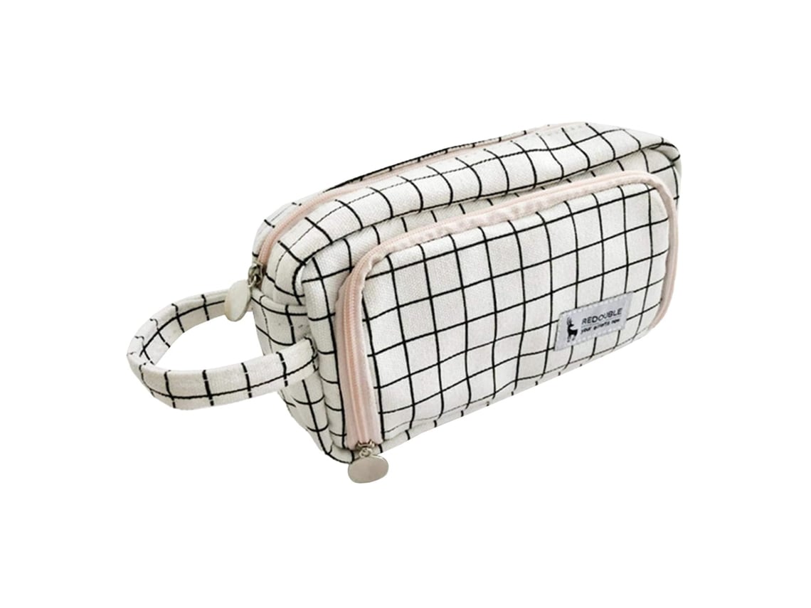 Estojo De Lápis Xadrez Branco Aquaforge