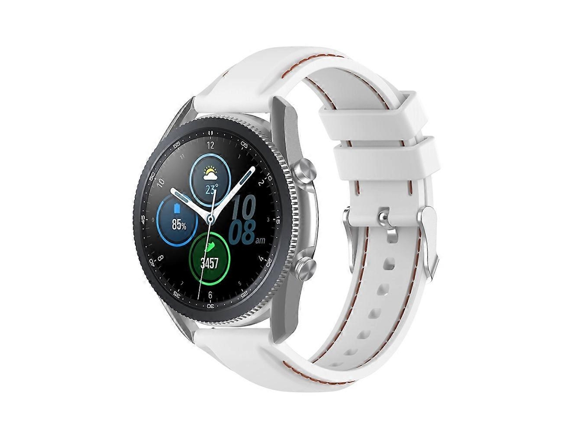 Pulseira De Silicone Branca Para Samsung Galaxy Watch 3 45mm / Gear S3 22mm
