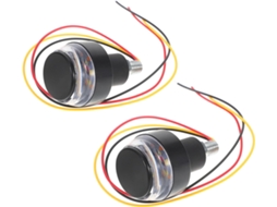 Luzes De Sinalização Led Para Motocicleta, Indicadores De Extremidade Guidão Em Plástico Preto, À Prova D Água, Fácil